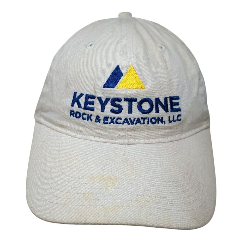 Keystone Rock & Excavation Llc Baseball Cap White Os Adjustable Port & Company